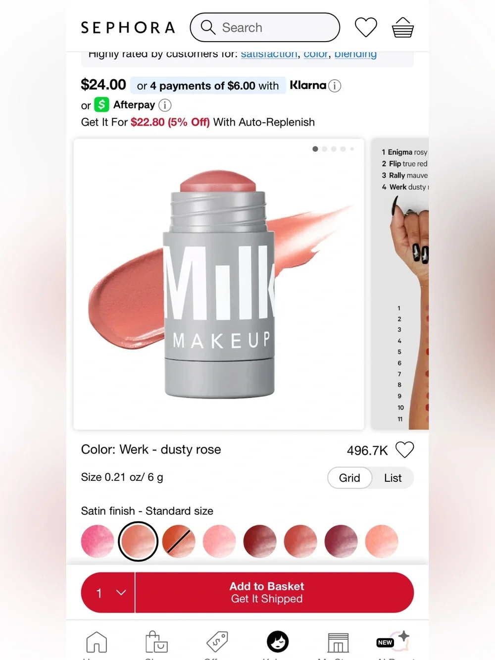 Milk Makeup Lip + Cheek — Werk
